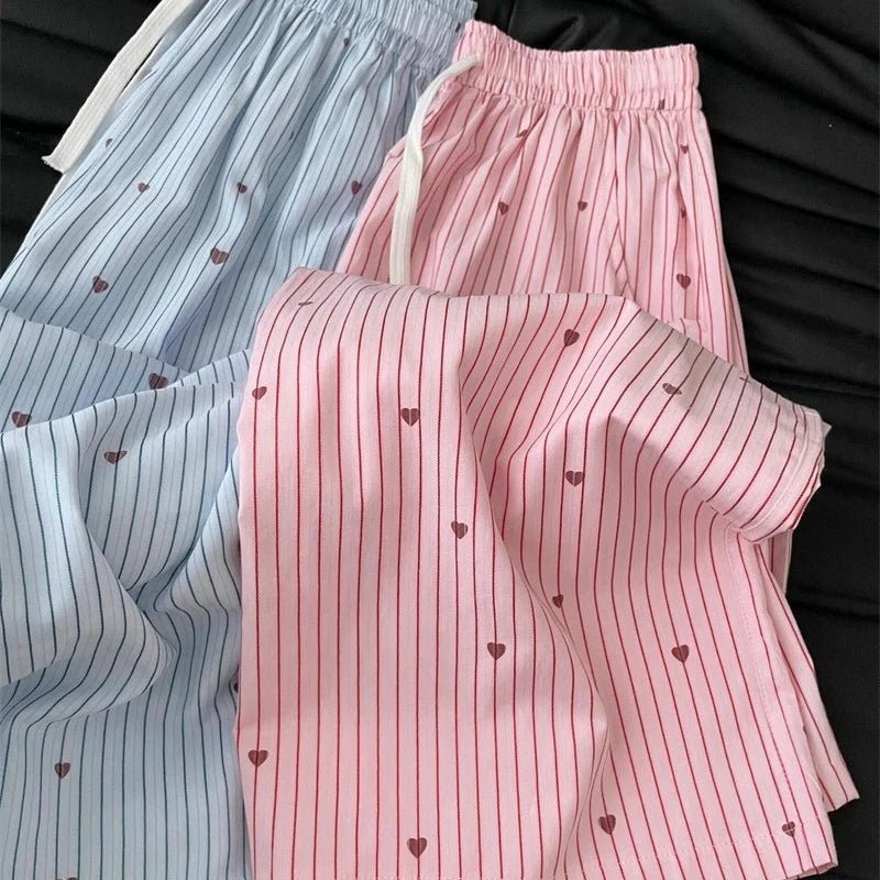 Cheap Women's Wide Leg Pants Women's Striped Spring and Autumn Loose Lazy Style Long Pants - Zeprah