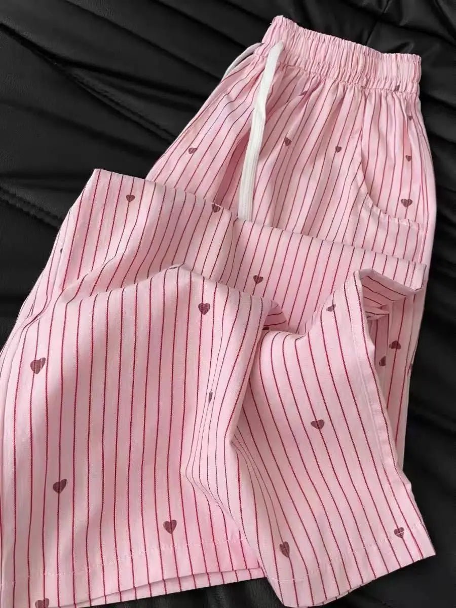 Cheap Women's Wide Leg Pants Women's Striped Spring and Autumn Loose Lazy Style Long Pants - Zeprah