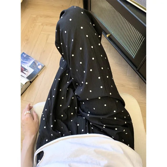 Comfortable Slacks Casual Lightweight Trousers Polka Dot Wide - Leg Trousers - Zeprah