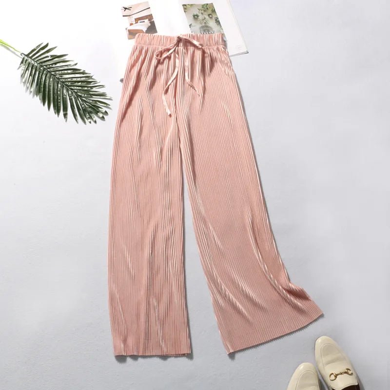Cool Wide - Leg Trousers High - waisted Figure - hugging Pants Casual Slacks - Zeprah