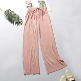 Cool Wide - Leg Trousers High - waisted Figure - hugging Pants Casual Slacks - Zeprah