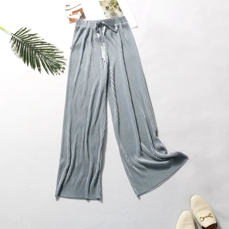Cool Wide - Leg Trousers High - waisted Figure - hugging Pants Casual Slacks - Zeprah