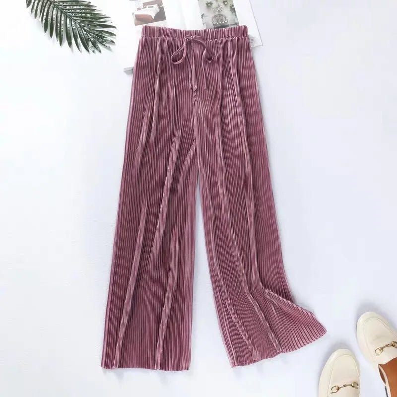Cool Wide - Leg Trousers High - waisted Figure - hugging Pants Casual Slacks - Zeprah