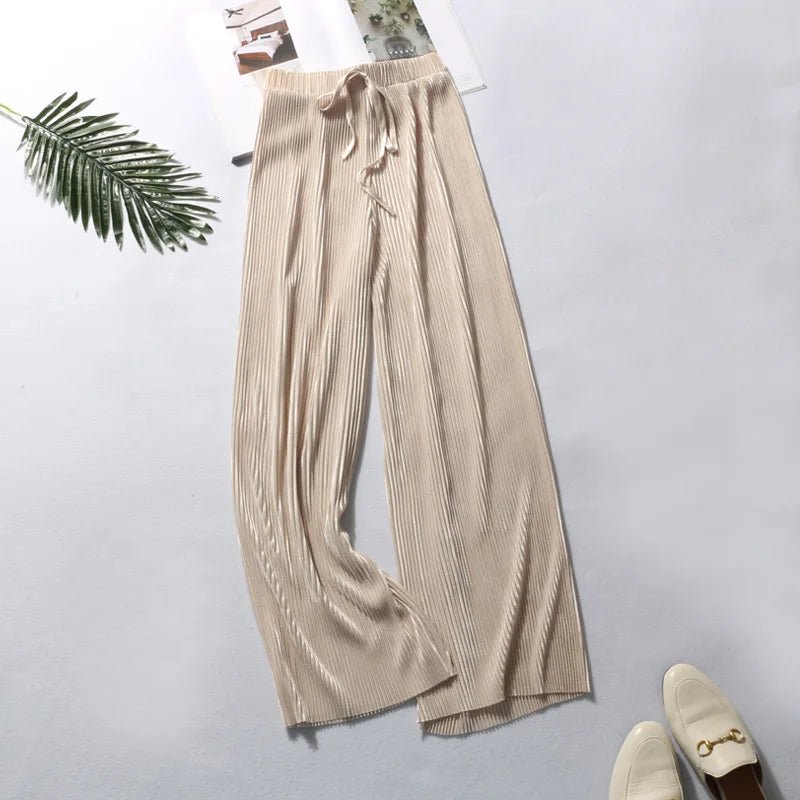 Cool Wide - Leg Trousers High - waisted Figure - hugging Pants Casual Slacks - Zeprah