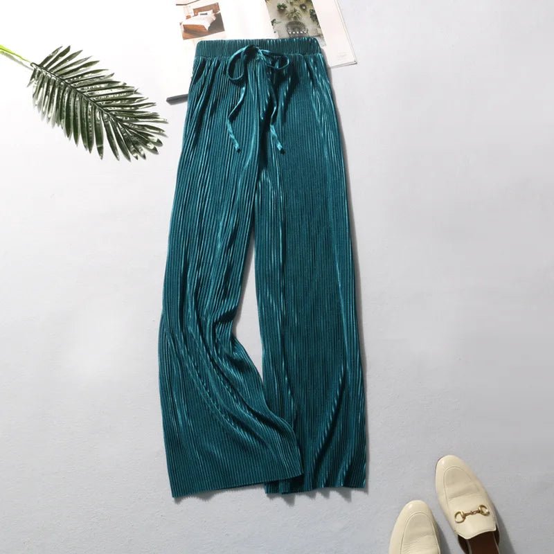 Cool Wide - Leg Trousers High - waisted Figure - hugging Pants Casual Slacks - Zeprah