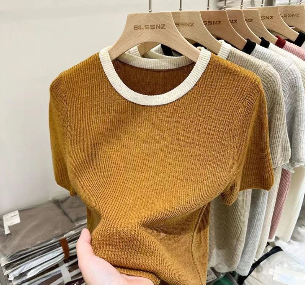 Cool Women's Clothing Workout Hot - selling Tops for Women Solid Short - Sleeved Tee - Zeprah