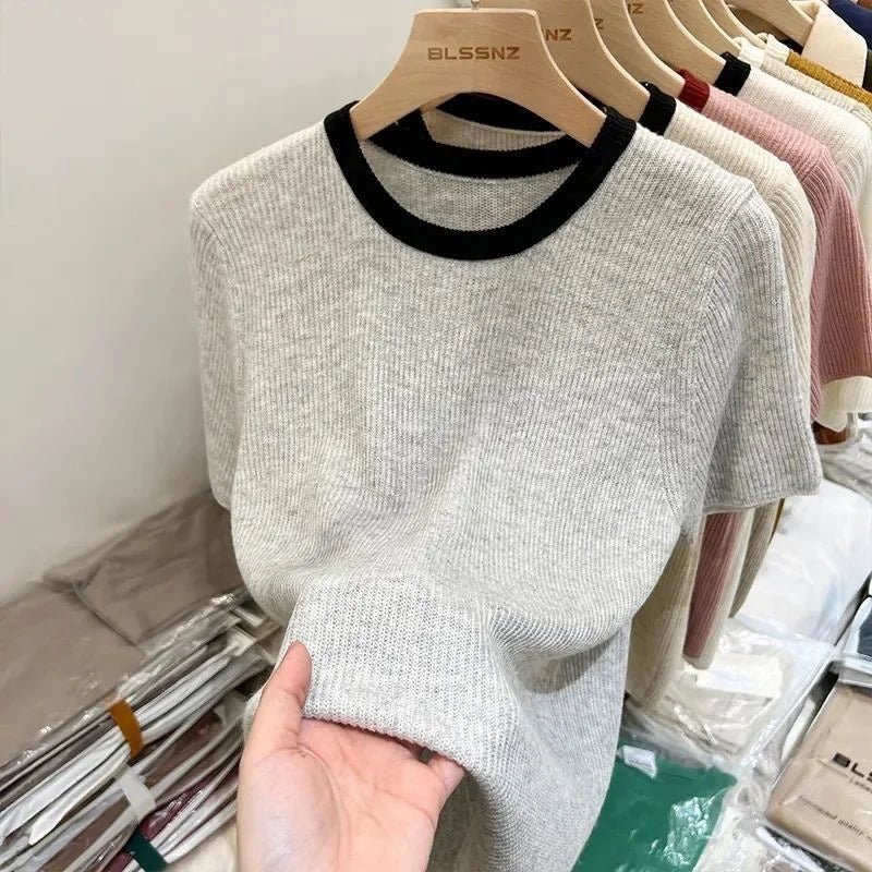 Cool Women's Clothing Workout Hot - selling Tops for Women Solid Short - Sleeved Tee - Zeprah