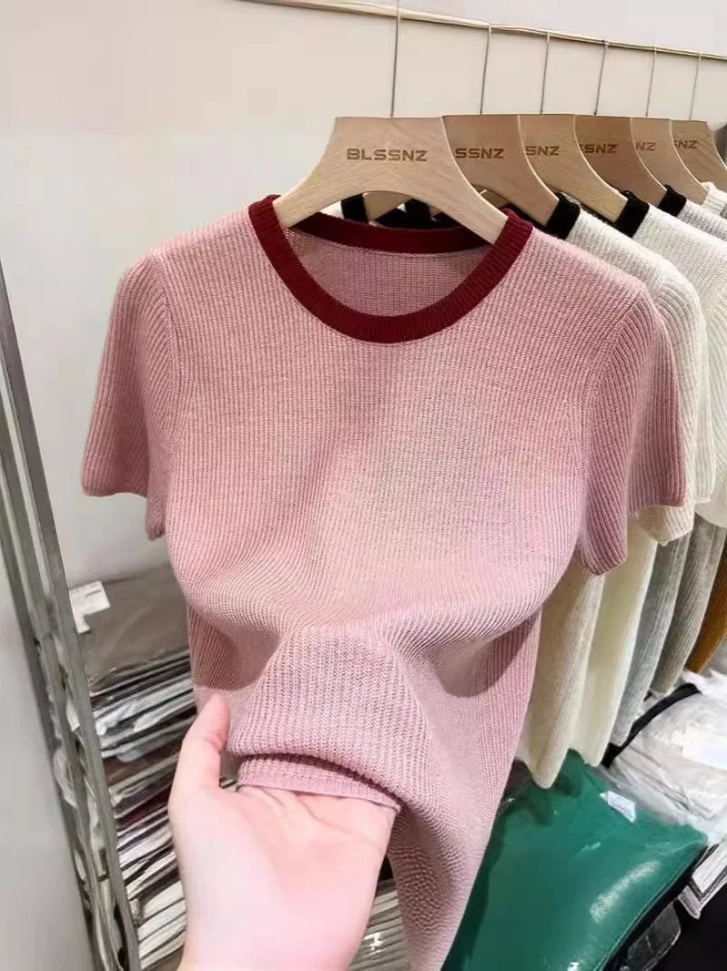 Cool Women's Clothing Workout Hot - selling Tops for Women Solid Short - Sleeved Tee - Zeprah