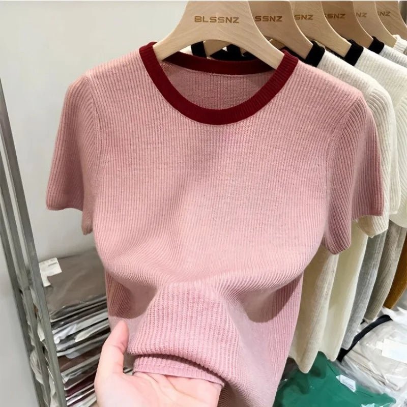 Cool Women's Clothing Workout Hot - selling Tops for Women Solid Short - Sleeved Tee - Zeprah