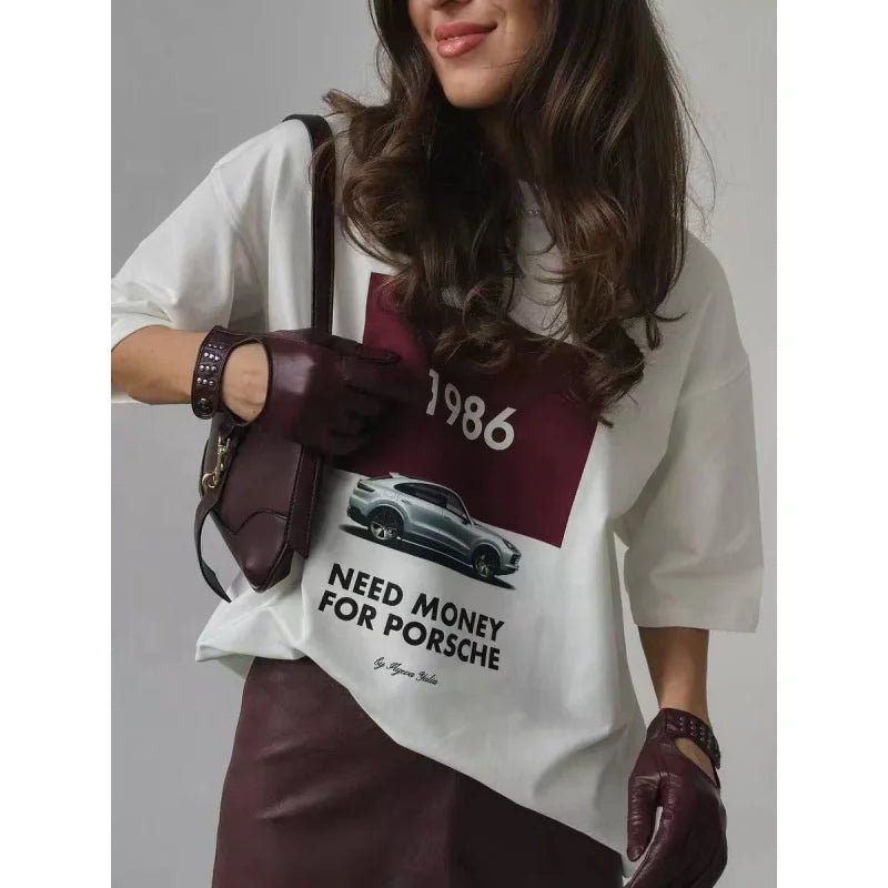 Cotton Graphic Tee Best - selling Loose - fit T-shirt New Design Going Out Tops - Zeprah