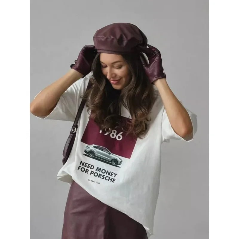 Cotton Graphic Tee Best - selling Loose - fit T-shirt New Design Going Out Tops - Zeprah