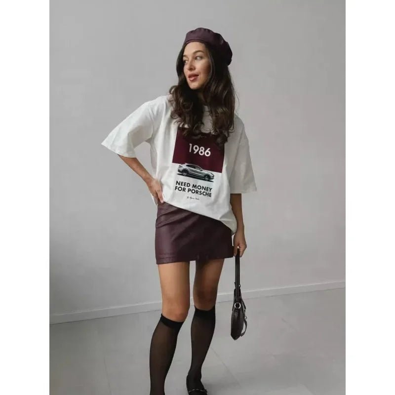 Cotton Graphic Tee Best - selling Loose - fit T-shirt New Design Going Out Tops - Zeprah