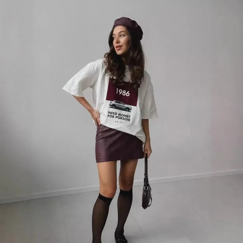 Cotton Graphic Tee Best - selling Loose - fit T-shirt New Design Going Out Tops - Zeprah