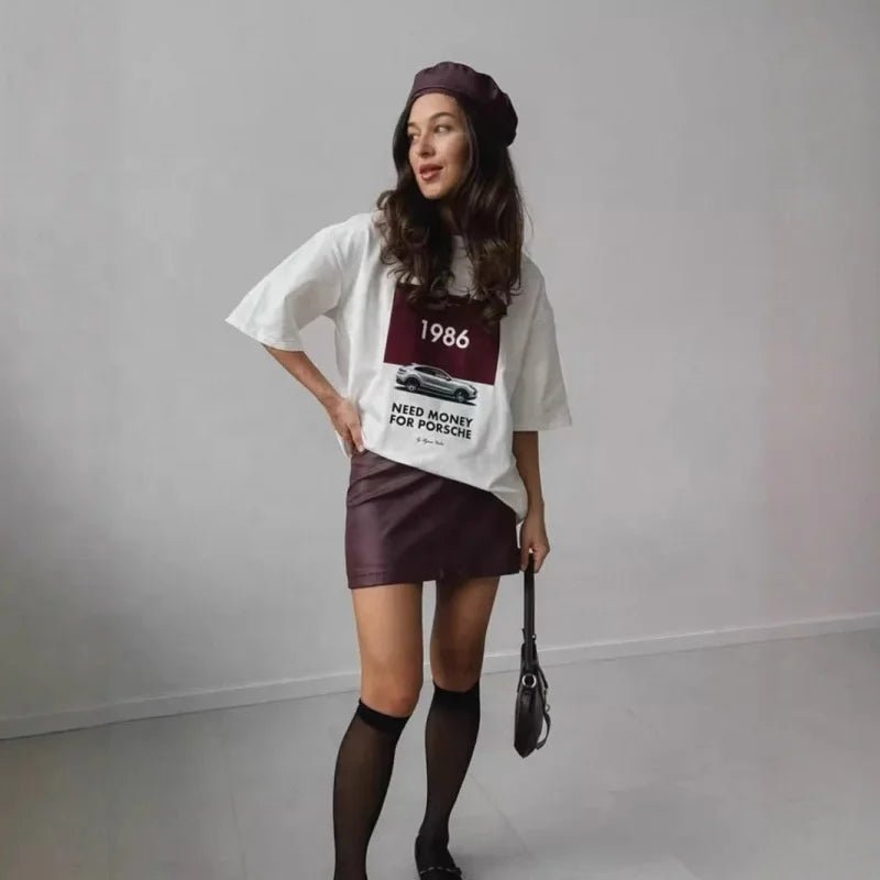 Cotton Graphic Tee Best - selling Loose - fit T-shirt New Design Going Out Tops - Zeprah