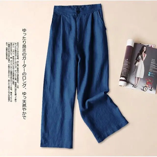 Cotton & Linen Wide - Leg Women's Pants Thin Casual Loose Women's Professional Pants - Zeprah