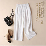 Cotton & Linen Wide - Leg Women's Pants Thin Casual Loose Women's Professional Pants - Zeprah