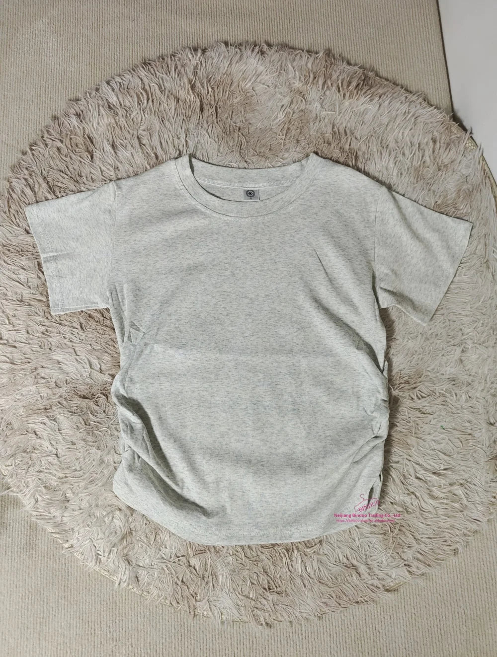 Cotton Loose Short - sleeved Plain Trendy Tops for Women Crewneck T-shirt - Zeprah