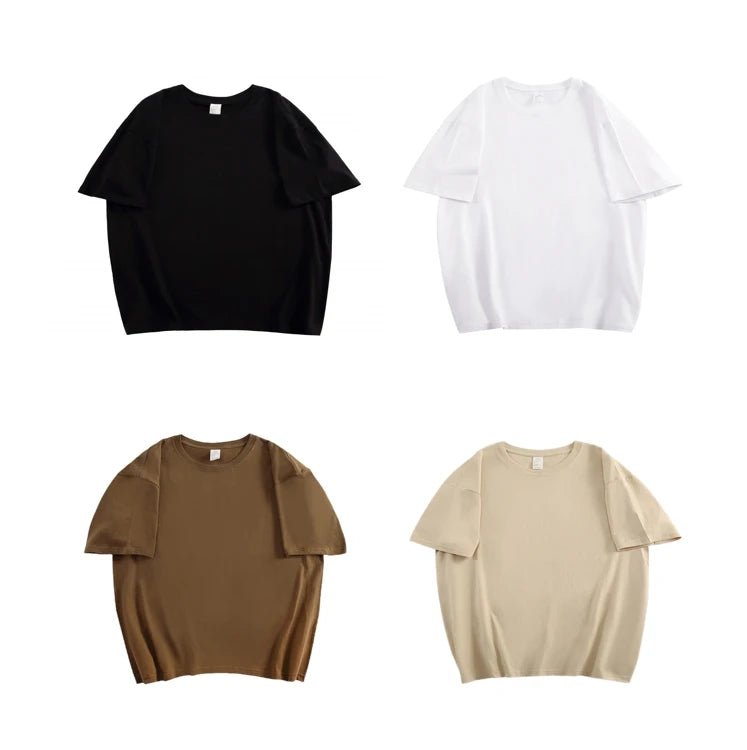 Cotton T-shirt Solid Cotton T-shirt Casual Short - sleeved T-shirt - Zeprah