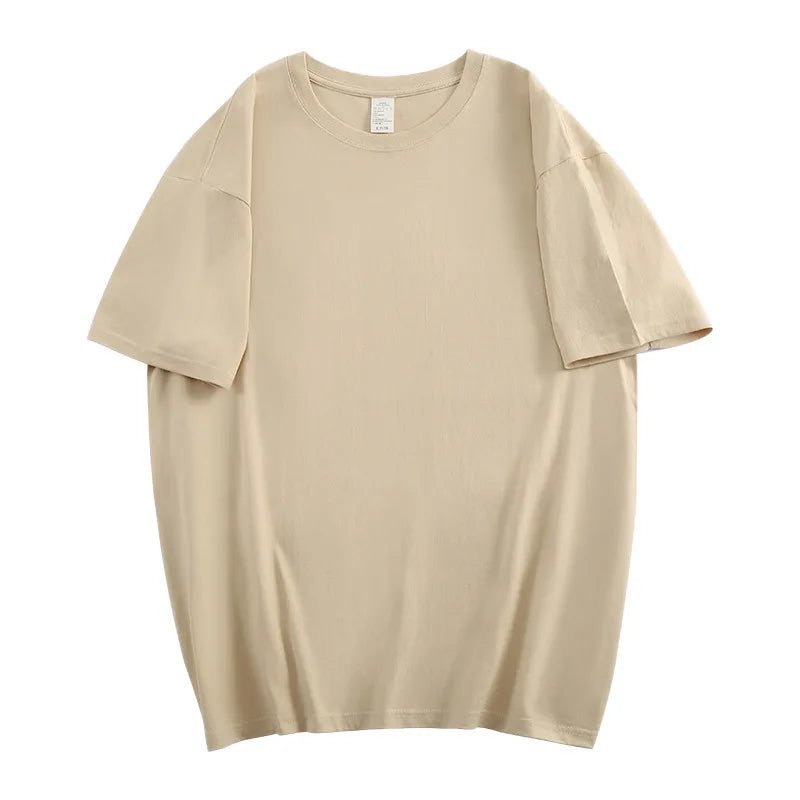 Cotton T-shirt Solid Cotton T-shirt Casual Short - sleeved T-shirt - Zeprah