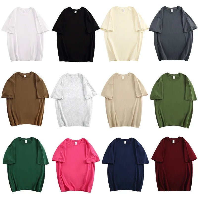 Cotton T-shirt Solid Cotton T-shirt Casual Short - sleeved T-shirt - Zeprah