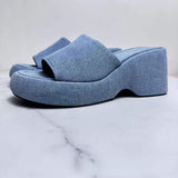 Colorful Studded Flat Beach Sandals for Girls, Casual Slide Shoes with Espadrille Wedge Heels