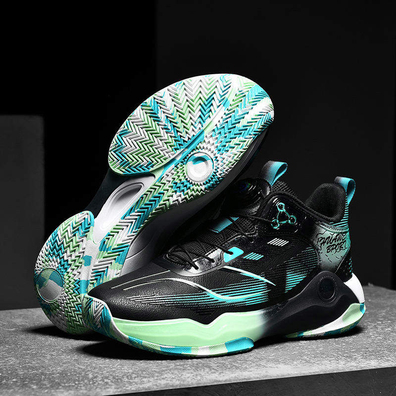High Top Basketball Sneakers with Lacing Closure Breathable High Rebound Cushioning Durable Rubber Outsole