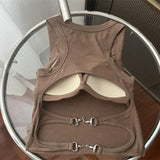 Bra Pad Basic tank Top Slim-fit Sleeveless Tops Versatile Going Out Tops