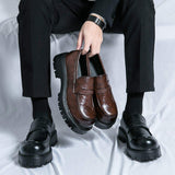 Thick Sole Big Toe Penny Loafers Formal Design Hot Selling Slip on Durable Round Toe Fashion Dress Shoes for Men