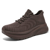 Mens Breathable Knit Mesh Running Shoes Women Stylish Comfort Cushioning Sole Sneakers for Casual and Active Wear