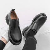 Thick Sole Durable Good Quality Fashion Round Toe Handsome Men White Dress Shoes Loafer for Wedding