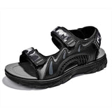 Full Grain Leather Upper Good Quality Open Toe Summer Casual Pure Genuine Leather Sandals for Men