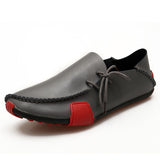 Classic Design Stitch Cowhide Leather Comfortable Lightweight Men Real Leather Moccasin Casual Dress Shoes