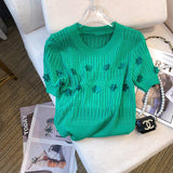 Simple Short-sleeved Blouse Soft Tops for Women Cool Women's Clothing