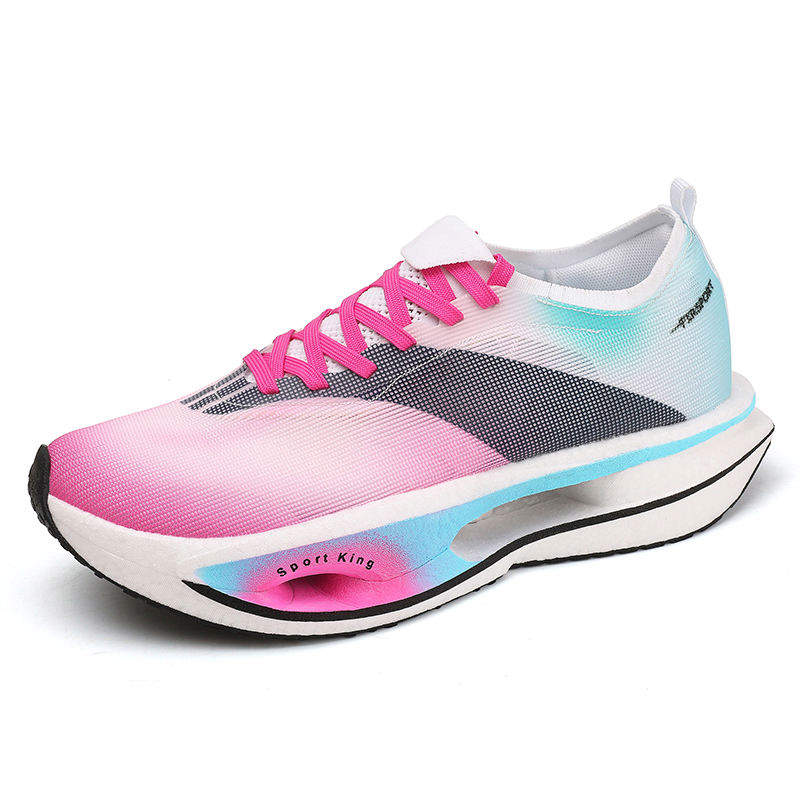 Vibrant Breathable Mesh Upper Mens Running Shoes Hollow Out Cushioning Sole Lightweight Athletic Gym Walking Sneakers
