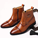 New Design Other Boots Double Monk Strap Shoes High Ankle Boots for Men