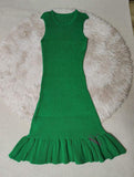 Plain Sweater Dresses Elegant Sheath Dress Slim-fit Midi Dress