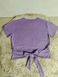 Classic Women's T-shirts Backless Short-sleeved Blouse Fashionable Crop Top