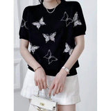 Summer New 2025 Women's Clothing Round Neck Fashionable Women's T-shirts Chic T-shirt