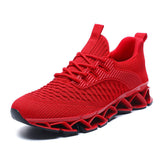 Men's Running Shoes Blade Sole Sneakers Shock Absorbing Non-Slip Outsole for Gym Comfortable Spring