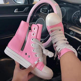Unisex Zapatos Thick Sole Wide Lace up Outdoor Footwear Sneakers Retro Shoes Women's Casual Shoes