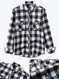 Cotton Shirt Men's Classic Plaid Shirt Popular Stylish Long Sleeve Lapel Collar Casual Outerwear Shirts for Men