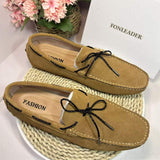 Genuine Leather Slip on Moccasin Shoes Men Loafers Slip on Fashion Dress Shoes