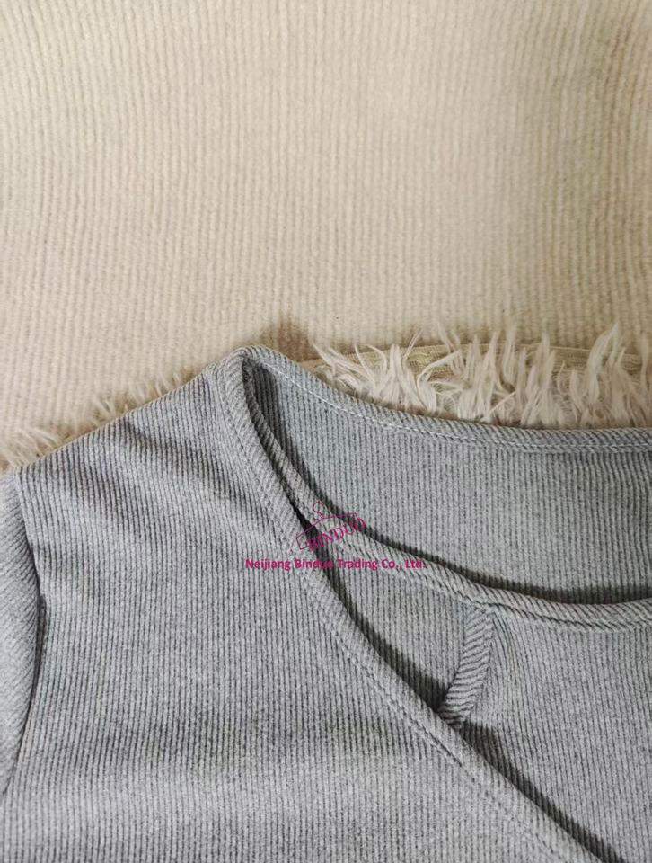 4xl Women's Trendy Long Sleeve T-Shirt Slim Fit Waist Spring Autumn Winter Anti-Pilling Fashionable Plain Dyed Knitted Top