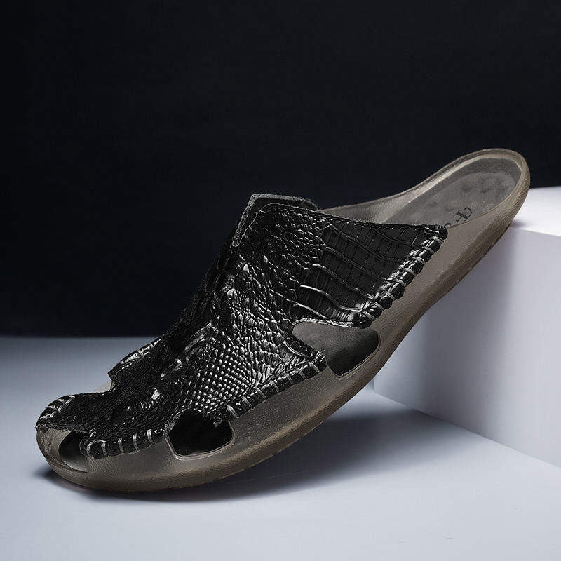 Genuine Leather Leisure Design Fashion Durable Summer Casual Sandals Shoes for Men
