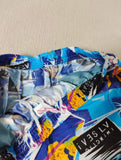 Men's Plus Size Beach Canvas Casual Mid Waist Quick-dry Breathable Loose Fit Cropped Shorts Floral Athleisure Pants