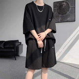 Summer Fashion Casual Sports Men's T-shirt and Short Set Fashion Elegant 2-piece Set Best-selling Women's Casual Sets