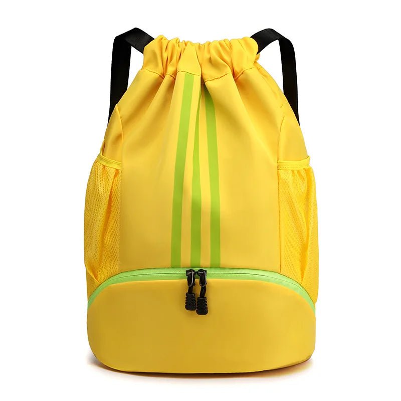 Dry Wet Separation Drawstring Backpack with Polyester Lining for Sports Professional Men's Basketball Gym Drawstring Bag - Zeprah