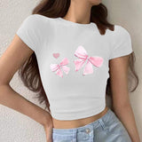 Lightweight T-shirt Modern Crop Top Basic Short-sleeved T-shirt