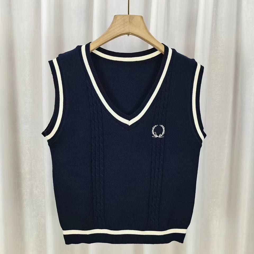 V-neck Classic Tank Top Knitted Vest Retro Sweater