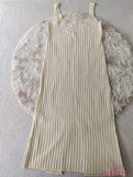 Solid Knitted Slim-fit Cami Dress Sweater Dresses Midi Dress